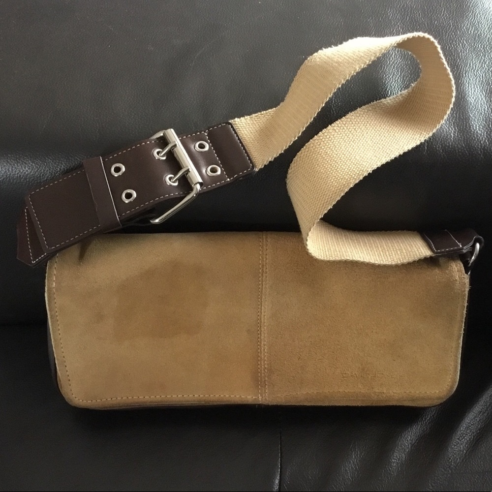David Jones suede mini handbag
